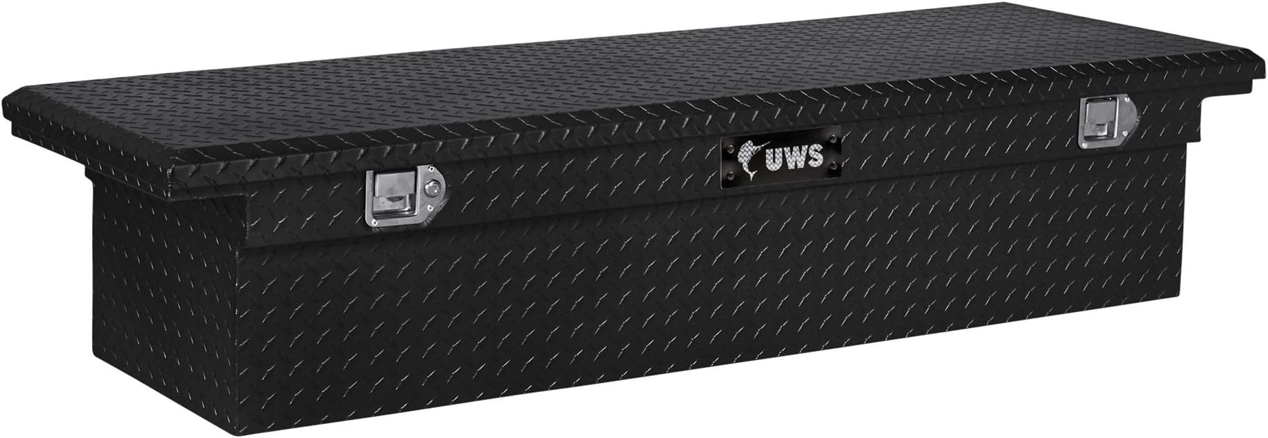 UWS EC10232 60-Inch Gloss Black Heavy-Wall Aluminum Truck Tool Box with Low Profile, RigidCore Lid
