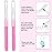 Patelai 100 Pieces Braces Brush for Cleaner Interdental Brush Toothpick Dental Tooth Flossing Head Oral Dental Hygiene Flosser Toothpick Cleaners Tooth Tool(Pink,Portable Size)