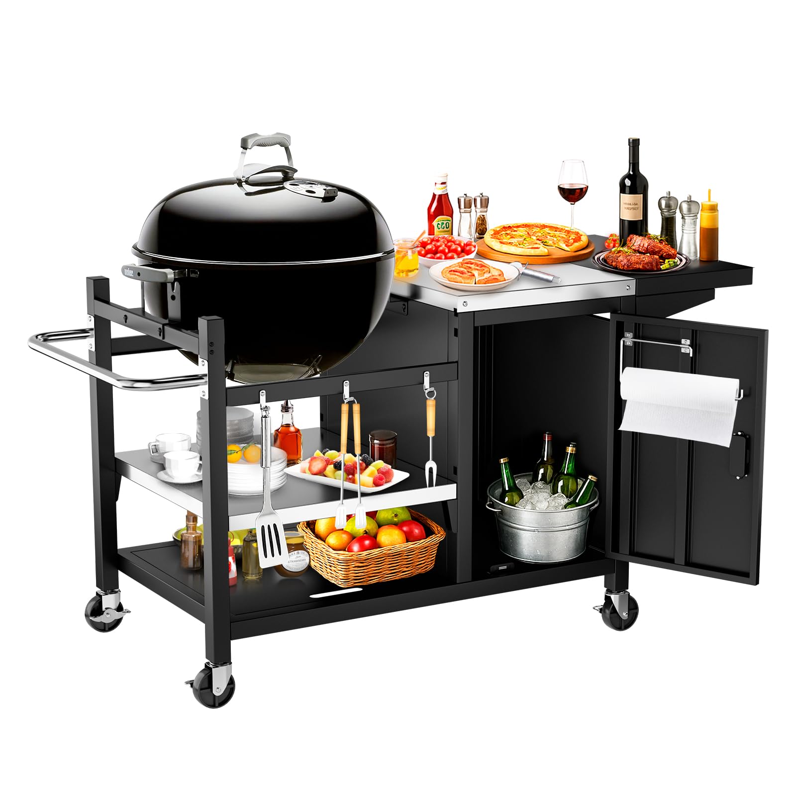 Amazon.com: Utheer Grill Table Cart for Weber Kettle 22