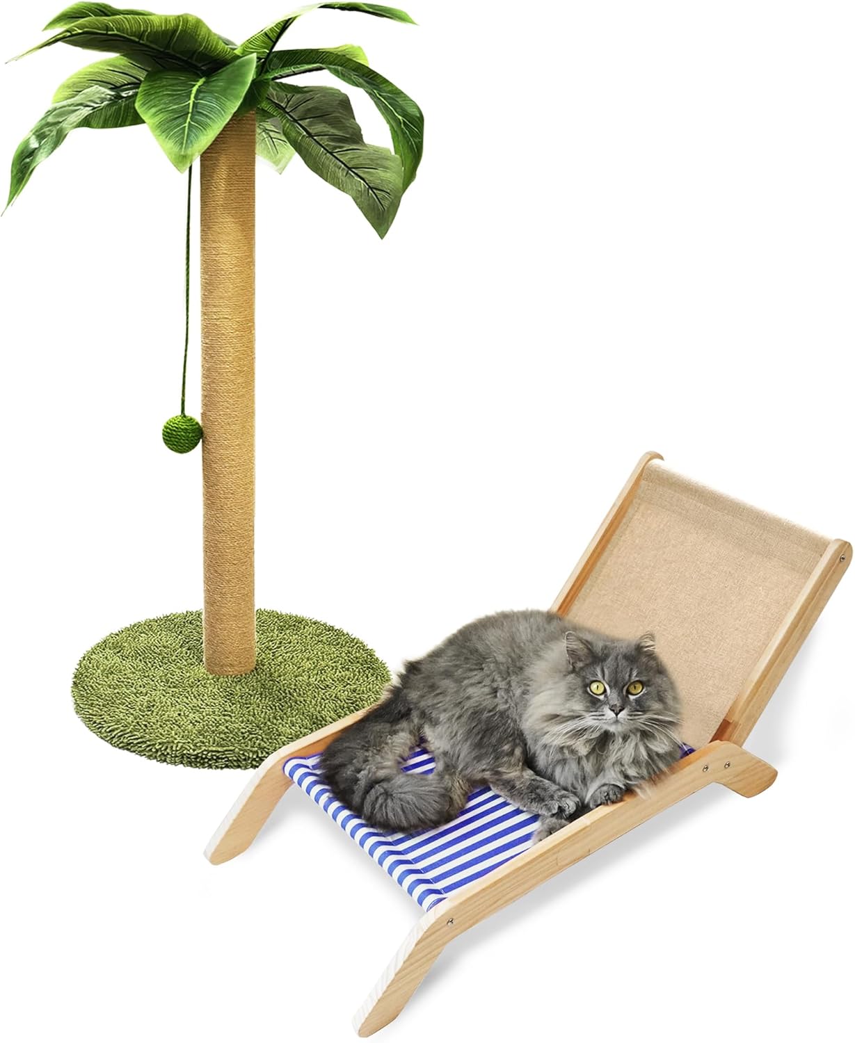 Cat Scratching Post with Cat Beach Chair