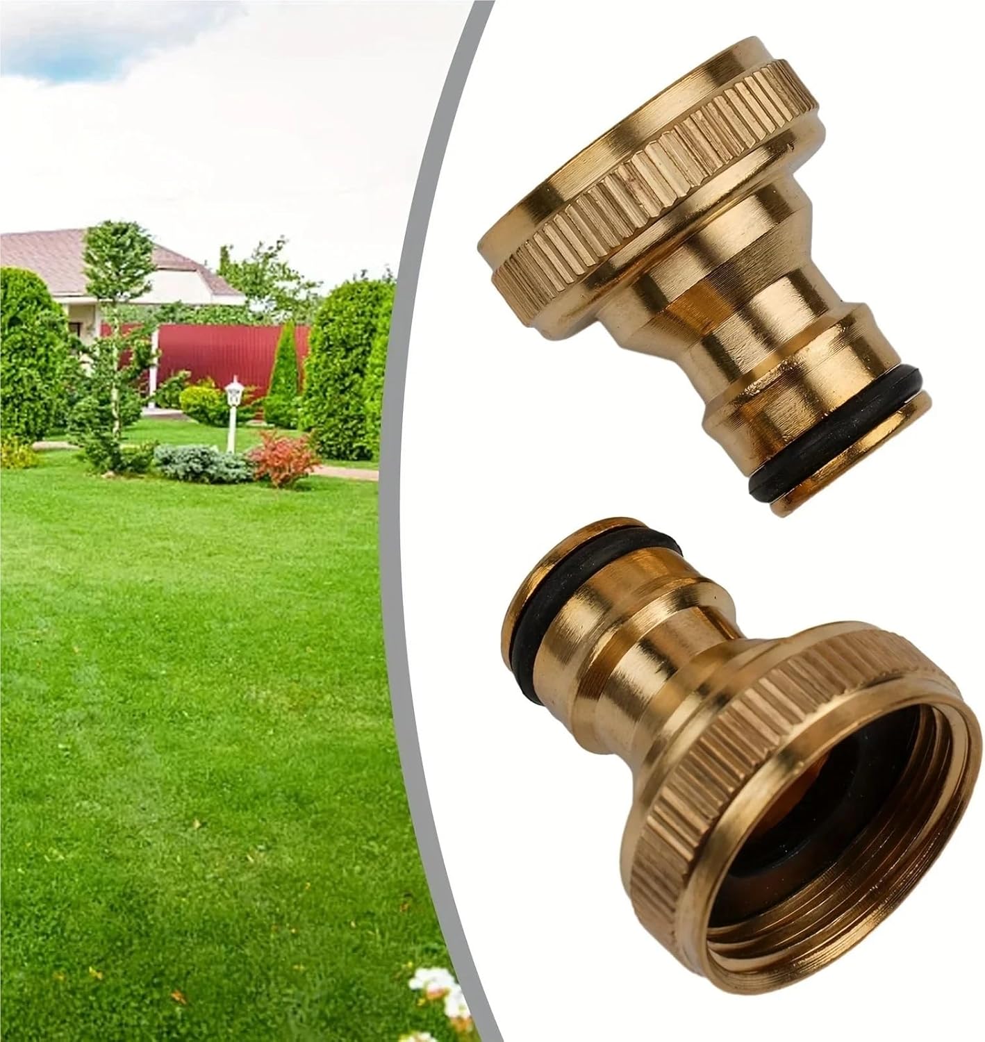 Expandable Garden Hose Repair Kit 8PCS Brass Water Hose Connectors Pipe Quick Coupler Adapter Garden Watering Irrigation Parts Tools
