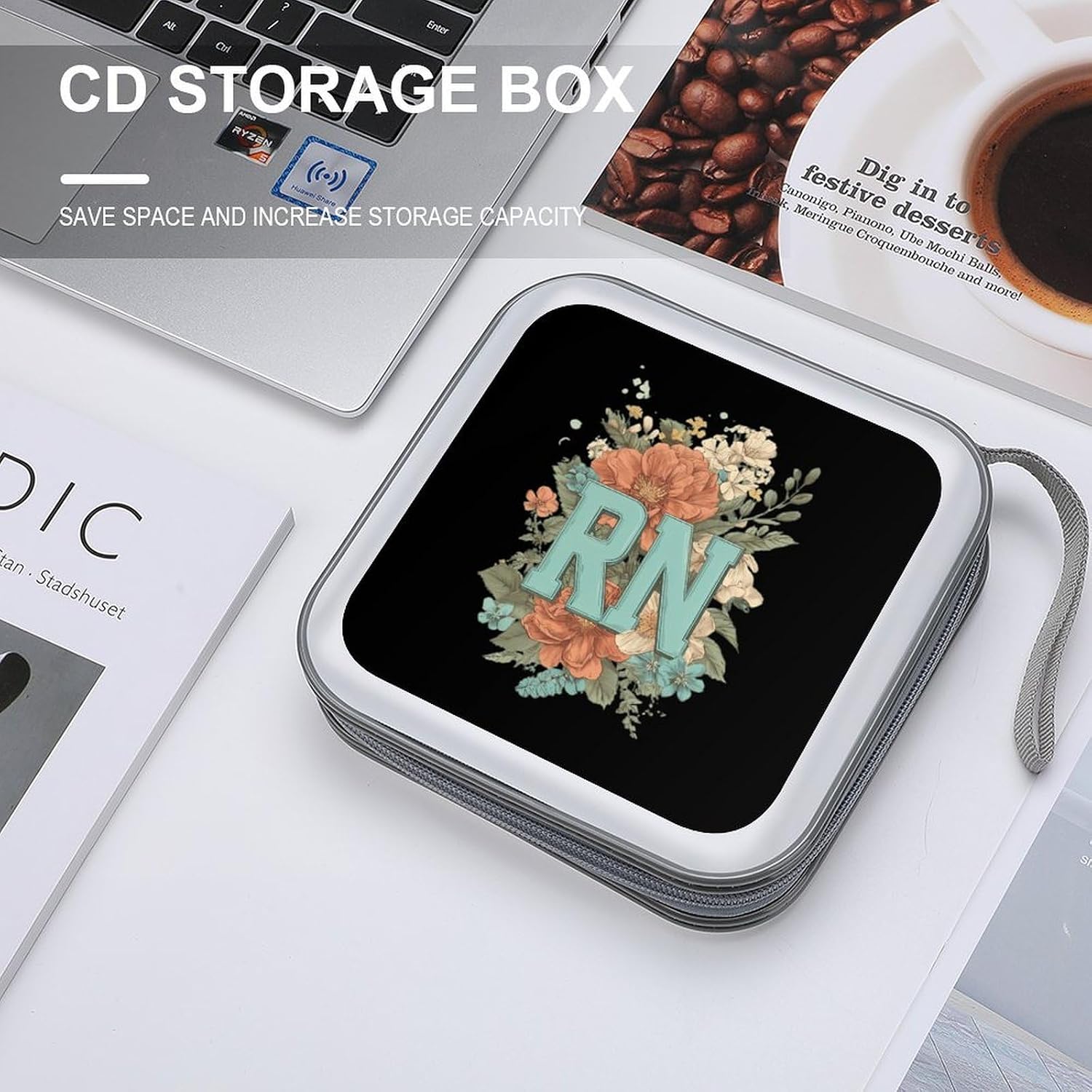 Registered Nurse RN CD Case Wallet Portable DVD Holder Organizer Box image 4