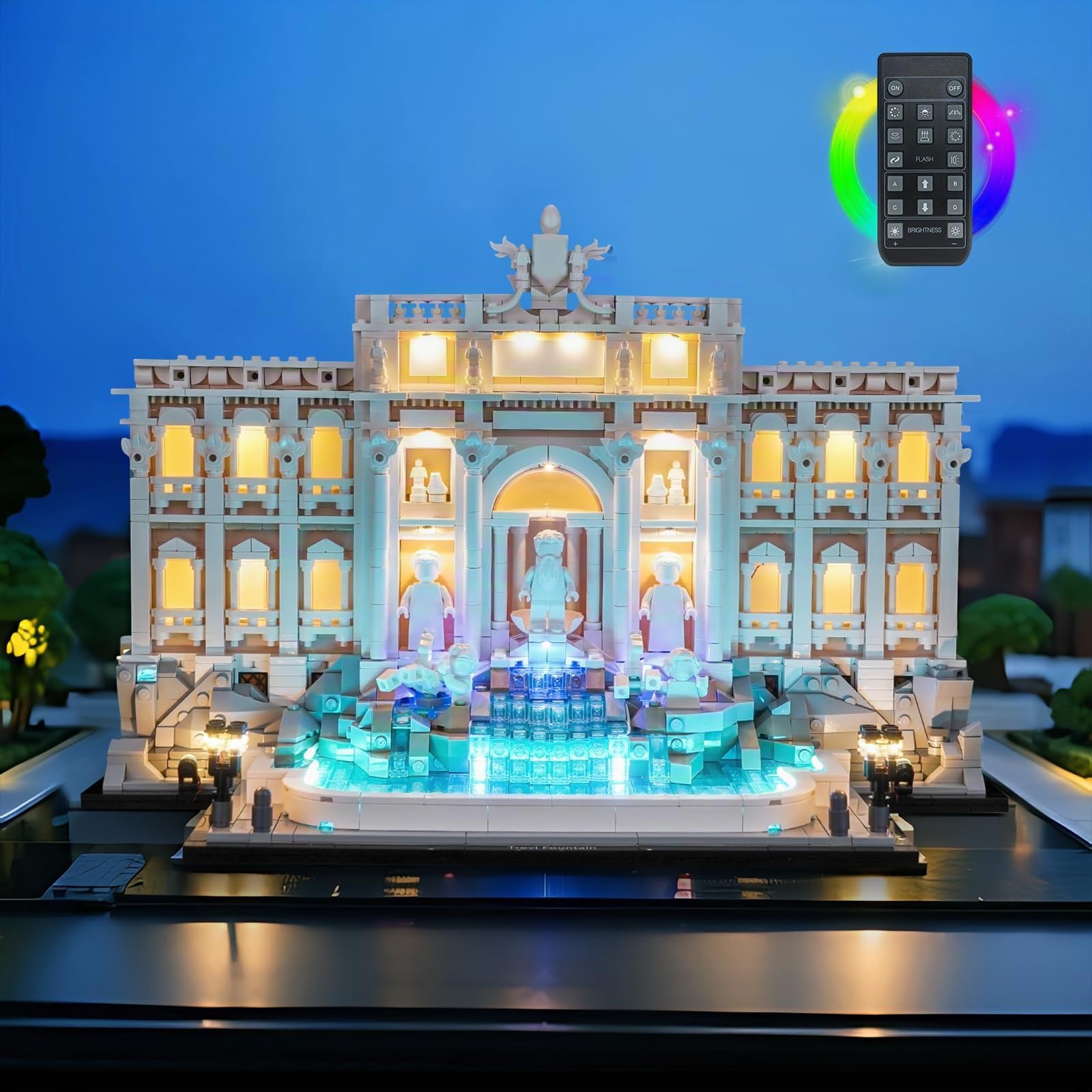 Kit di illuminazione a distanza compatibile con Lego 21062 Fontana di Trevi (senza modello), set di luci a LED compatibile con Lego Fontana di Trevi Giocattolo creativo