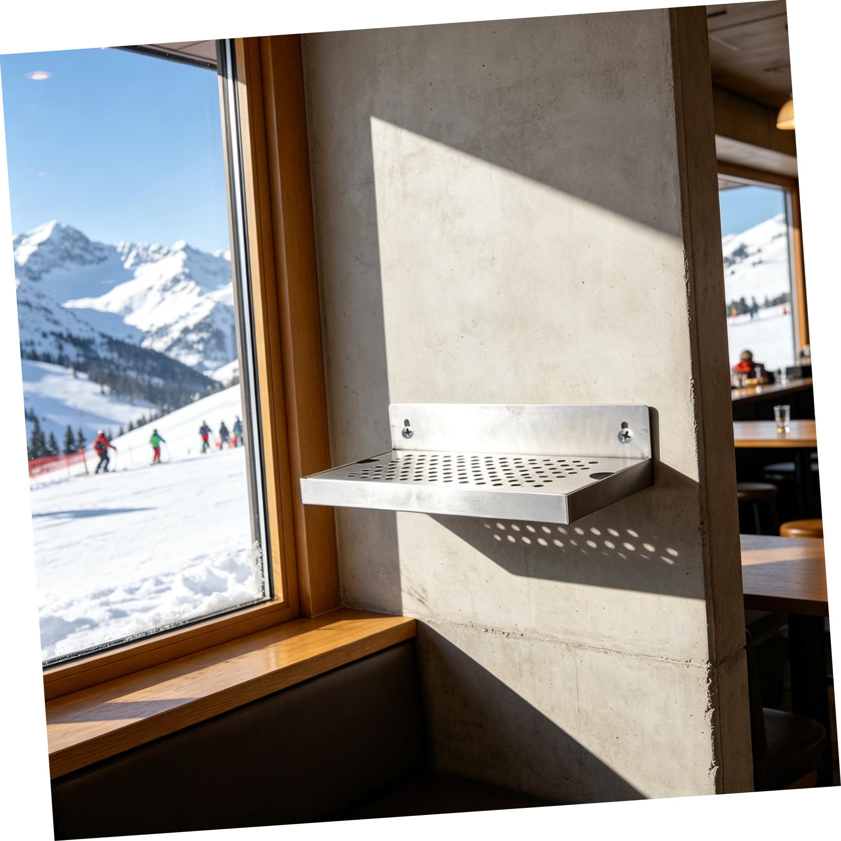 Ciieeo Bandeja de Goteo Diseño Desmontable para Grifo de Cerveza de Acero Inoxidable con Drenaje y Montaje en Pared para Dispensadores de Bebida en Bares y Restaurantes