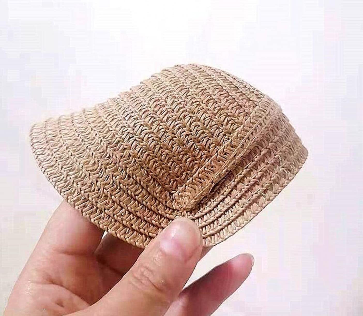 YJIUYUANQ Handmade Straw Hat Fashion New Hat Decoration For BJD Accessories,1/8 bjd, 2 Pcs