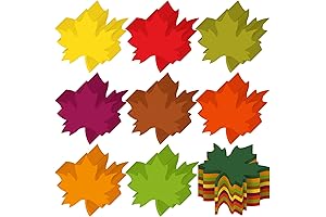 720 Pack Autumn Color Fall Maple Leaf Cutouts Paper for Decoration