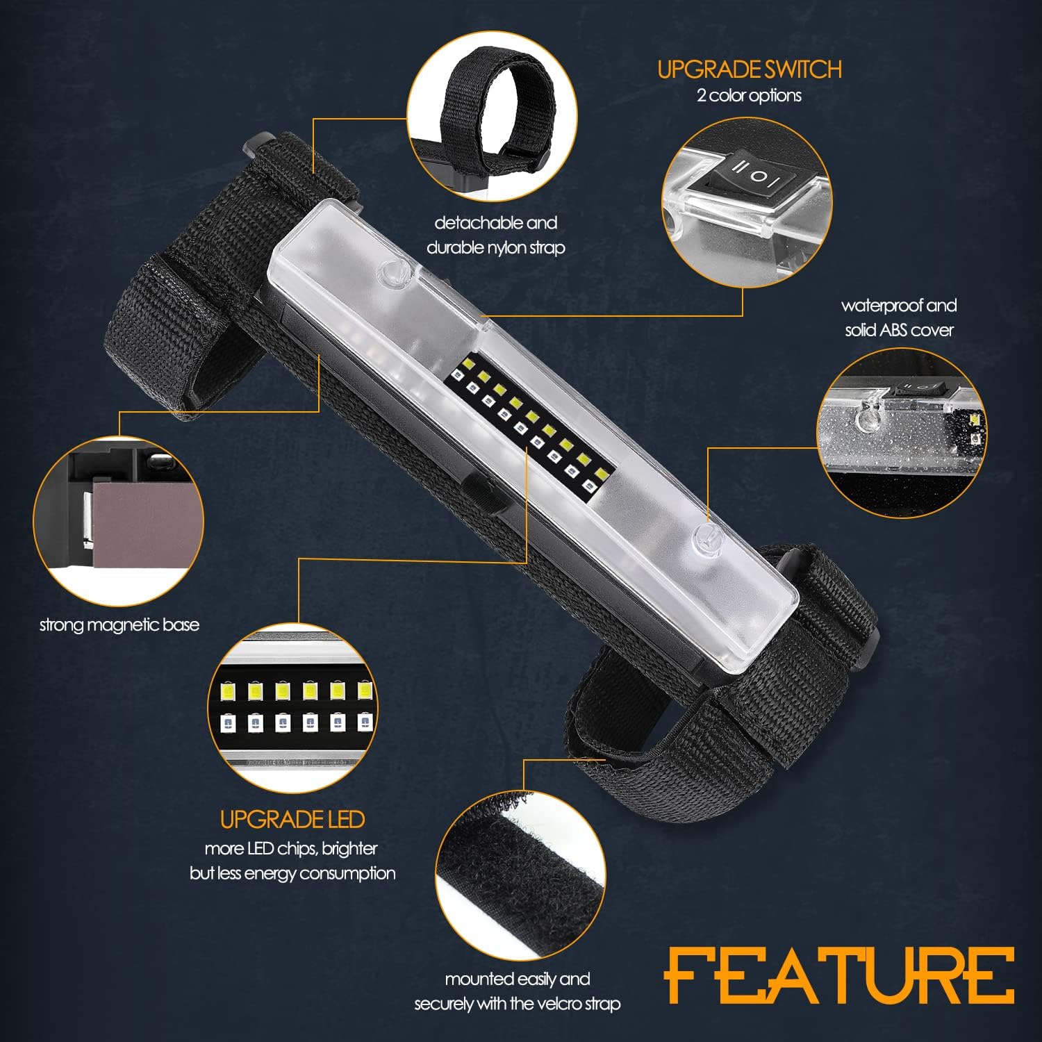 Nirider UTV Interior Light Universal Roll Bar Mount LED Lights Utility Roll Cage Lights Courtesy Interior Dome Light for UTV ATV Polaris RZR Can-Am Truck Car Off Road Vehicle - White Green