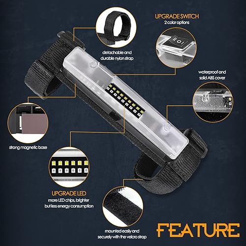 Miniatura 5 de Nirider UTV - Luz interior universal para montaje en barra de rodillo, luz LED para jaula de rodillo, luz de cortesía, luz interior para UTV ATV,