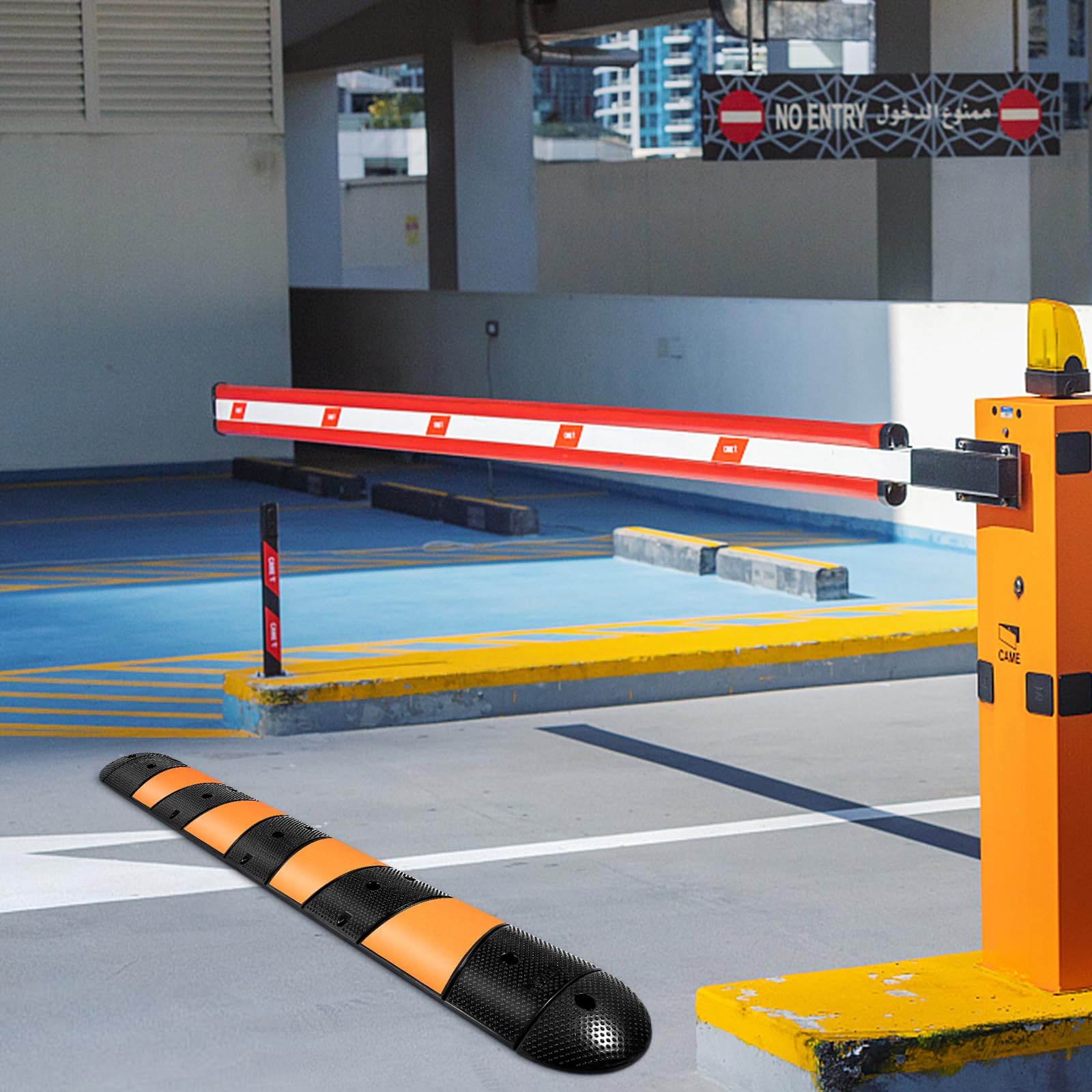 VEVOR Rampa de Protección de Cable 1 Pieza de 2 Canales Pasacables de Suelo 3 x 4 cm Protector de Cables de Caucho Capacidad de Carga de 9980 kg para Garajes, Caminos, Entradas de Vehículos