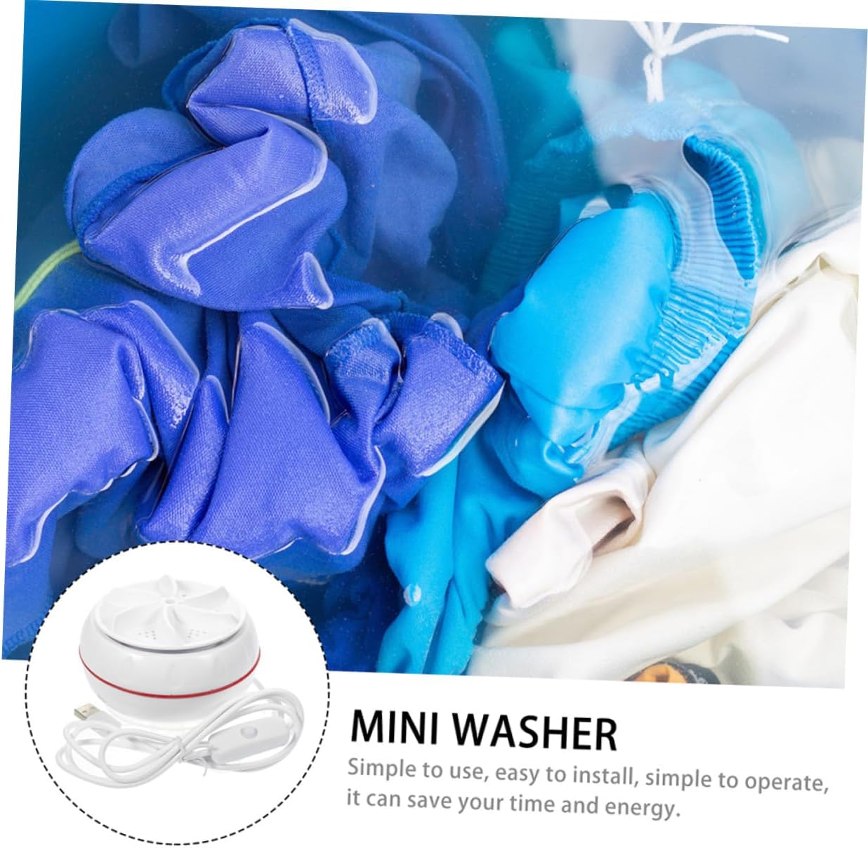 SHINEOFI Mini Portable USB Washing Machine for Socks and Underwear Saving Clothes Washer for Travel College Apartments and Home Use