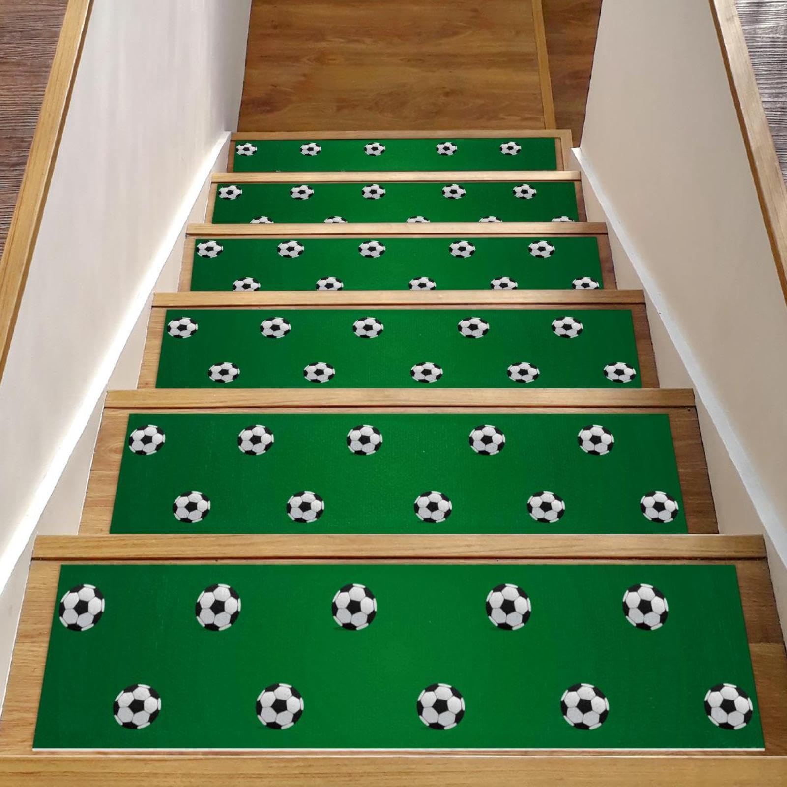 Tapis d'escalier antidérapants contre les glissades sur bois intérieur, lot de 15 pièces vert