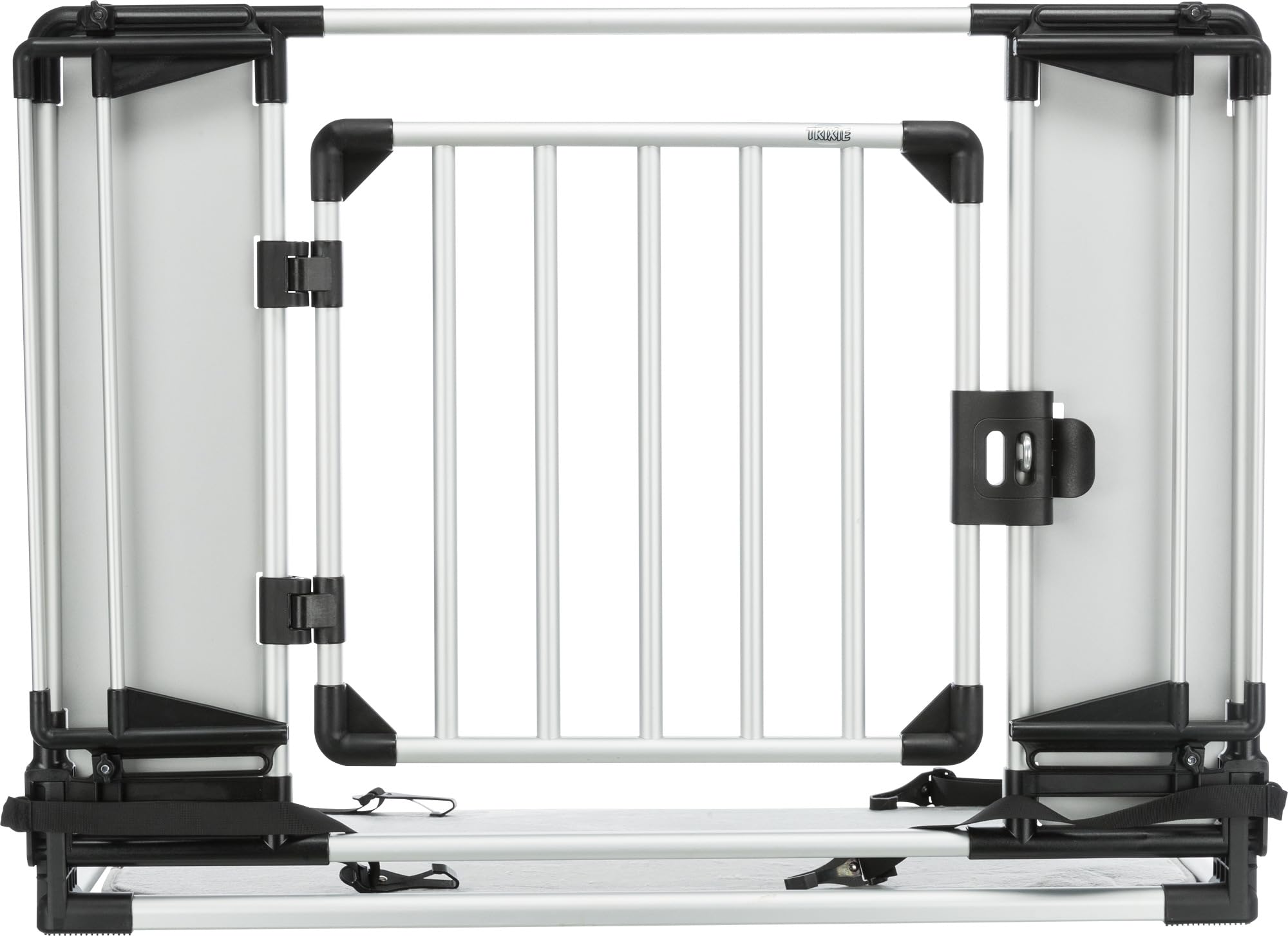 Trixie Universal-Heckgitter für Hunde - Macht den Kofferraum zur Transportbox - Winkel & Seitenteile anpassbar - einfaches Einklappen zur Nutzung des Kofferraumes - 94–114 × 69 × 53 cm - 13201