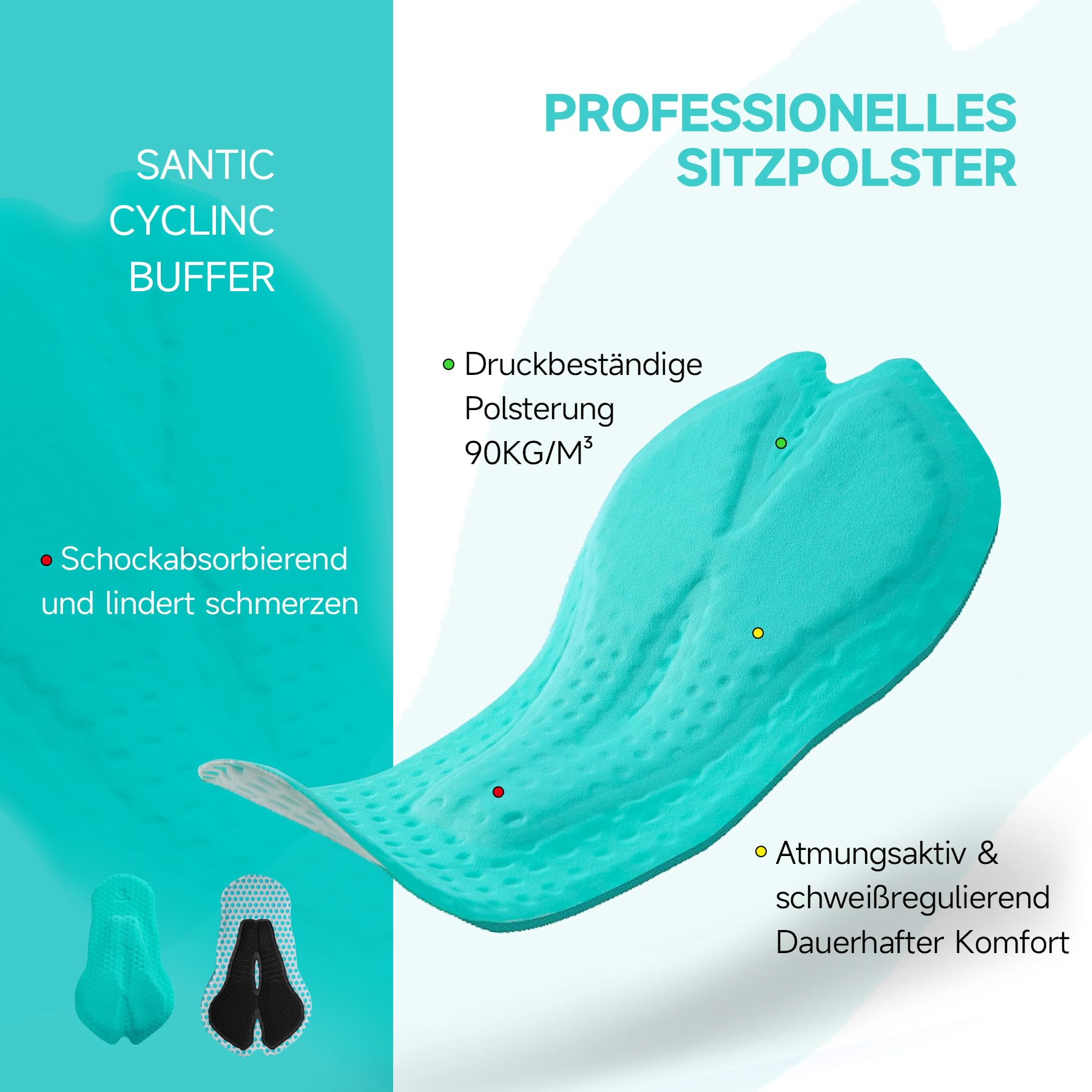 Santic Damen Triathlonanzug Einteiler Langarm Gepolstert Trisuit Hohe Elastizität Fahrrad Skinsuit