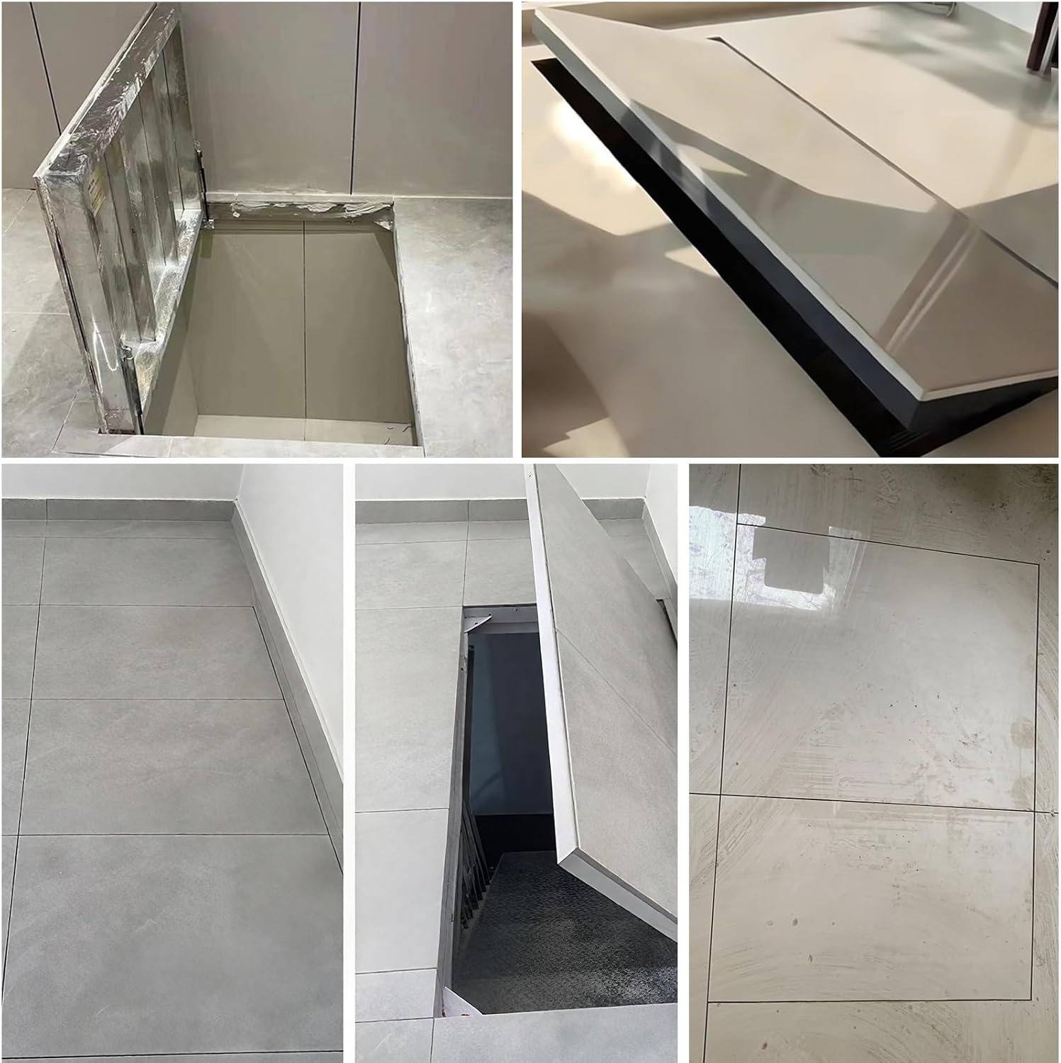 Commercial Steel Security Cellar Door with Suction Cup Opener for Basement Crawl Space Access and Emergency Exit Cover