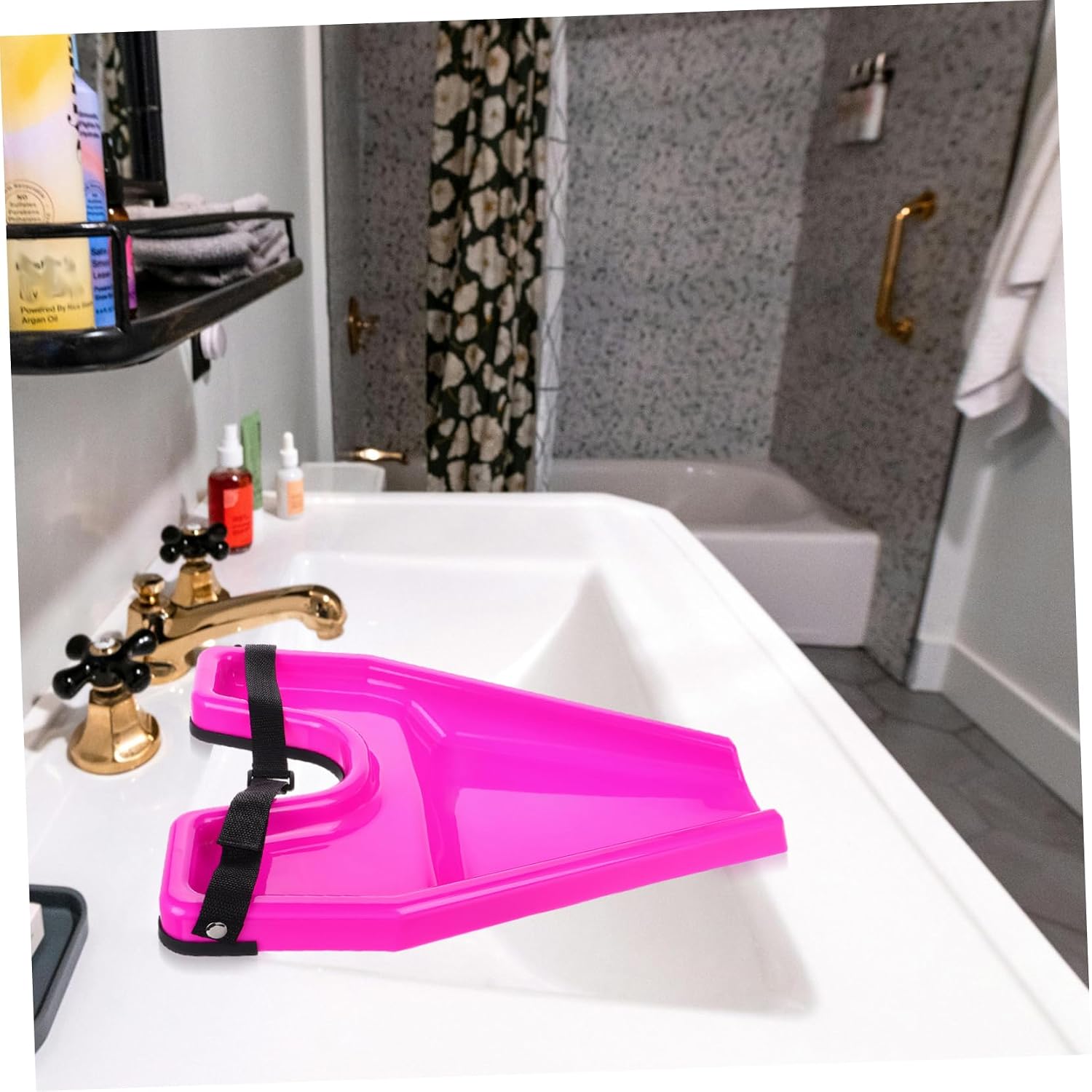 minkissy Quick Shampoo Tray for Home Use Ergonomic Hair Washing Board for Salon Chairs Plastic Rinse Tray for Efficient Hair Washing for Home and Salon Use