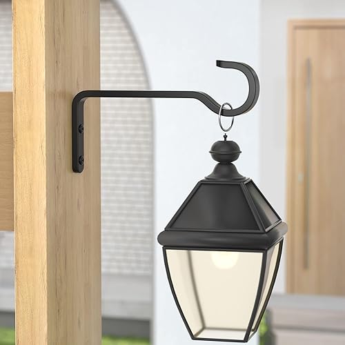 Miniatura 7 de Paquete de 2 perchas resistentes de 5.7 pulgadas para plantas al aire libre, soportes de hierro para colgar plantas en el exterior, ganchos de metal