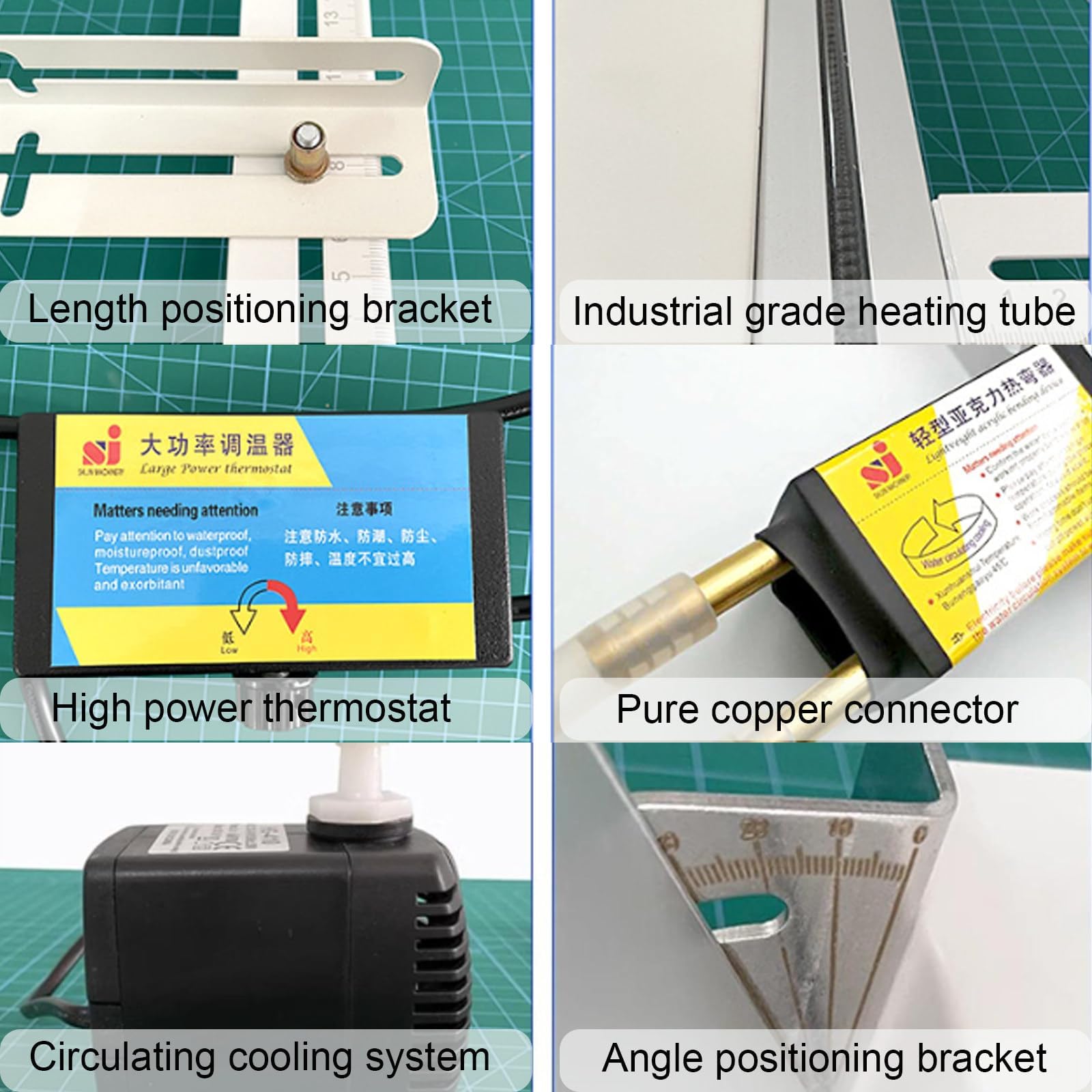 Kunststoff-Biegemaschine für Acryl, 0–85 °C, verstellbare Länge und Winkel, 1 mm-6 mm Heizung zum Biegen von PVC-Kunststoffstreifen (30 cm)