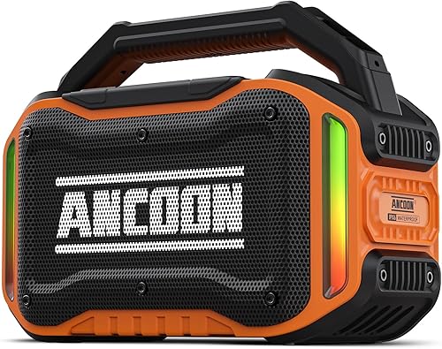 Miniatura 9 de Altavoces Bluetooth Inalámbricos: Altavoz de 80 W (pico) con graves, tiempo de reproducción de 20 horas, IPX6 impermeable, altavoces grandes para el