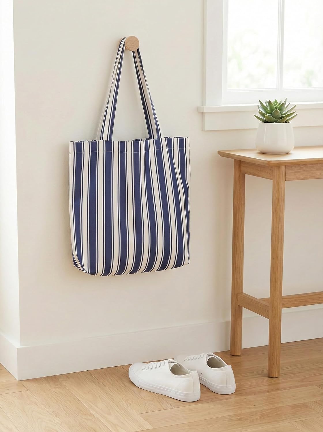 lavendel 100% Cotton Tote Bag - Digital Premium Prints, 8 Modern Designs, Oeko-Tex Standard 100, with Inner Compartment, Reusable Shopping Bag for Everyday & Shopping image 5