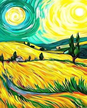 Paint by Numbers Kit for Adults Beginner, Plant Paint by Numbers Mountain, DIY Easy Acrylic Watercolor Oil Painting Kit with Brushes, Arts and Crafts for Adult for Home Wall Decor, Gifts 16x20 in S-42