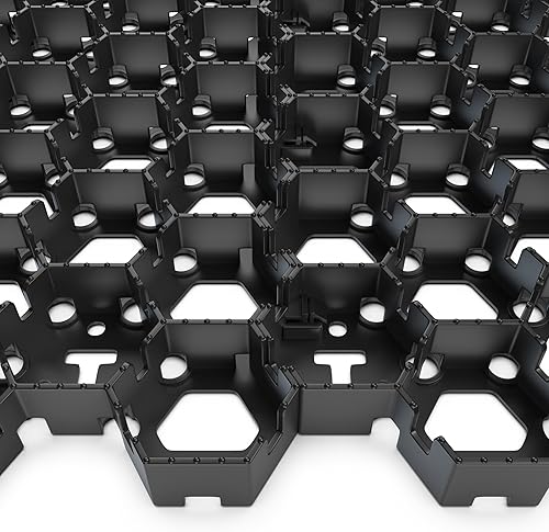 Miniatura 4 de Vodaland - Rejilla hexagonal - Sistema de pavimentación permeable de 1 pulgada de profundidad - Clase de carga de 27000 libras - Patio de bricolaje