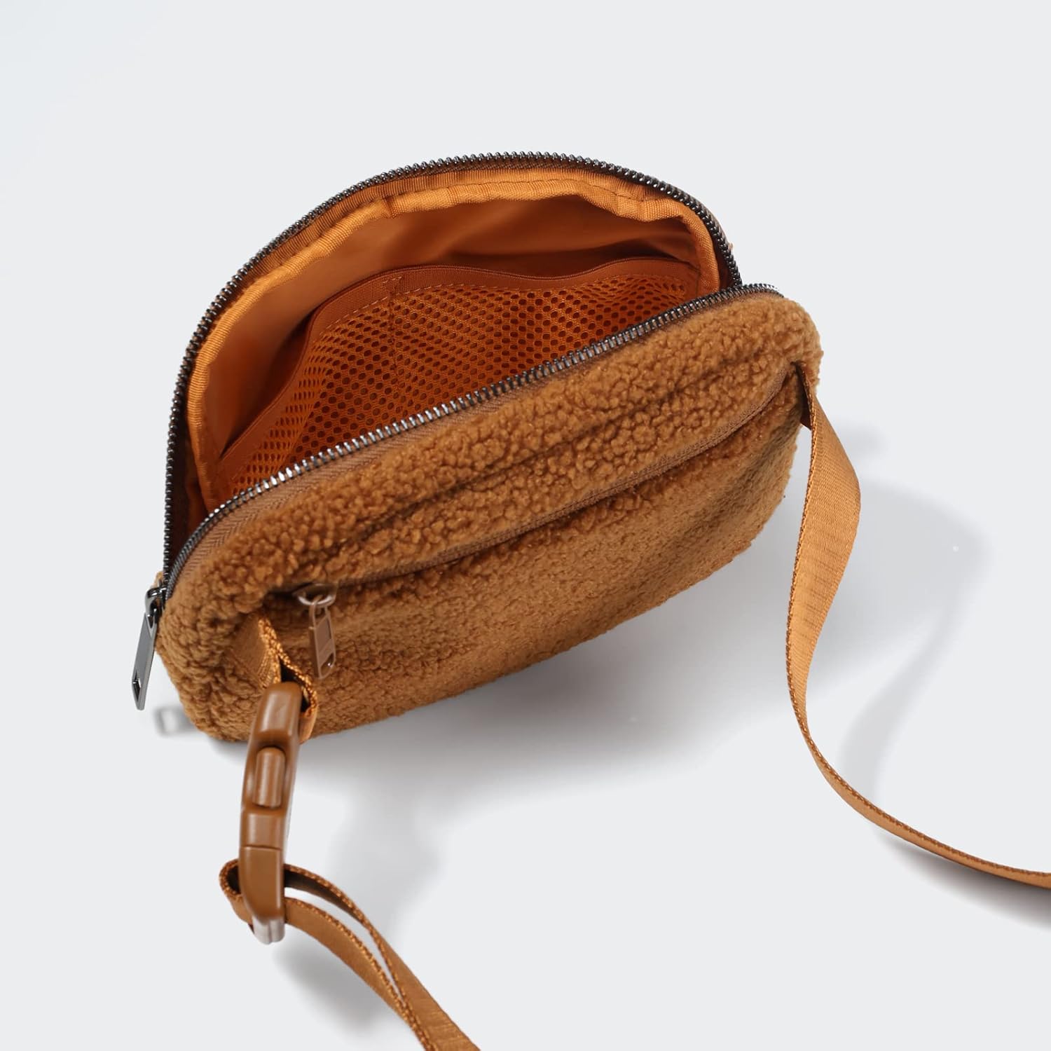 Pander Fanny pack Everywhere Fleece Belt Bag for Women and Men with Adjustable strap Belt, 1L. (Saddle Brown) - Image 6