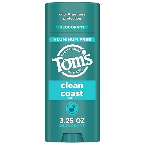 Miniatura 1 de Tom's of Maine Clean Coast Desodorante natural para hombres y mujeres, sin aluminio, 3.25 onzas