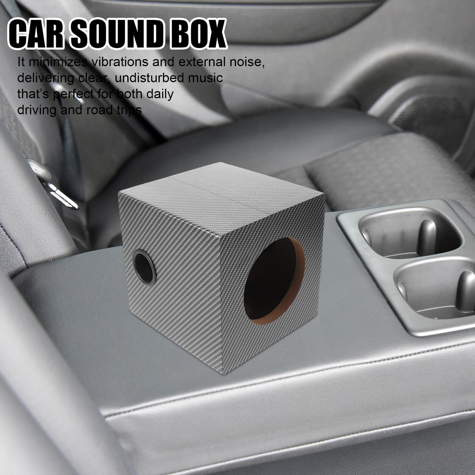 SHINEOFI Cassa per Subwoofer Auto in Legno e Pvc Nero, Scatola Altoparlante Compatta Isolamento Vibrazioni e Bassi Profondi, per Uso Quotidiano in Viaggi e Commuting
