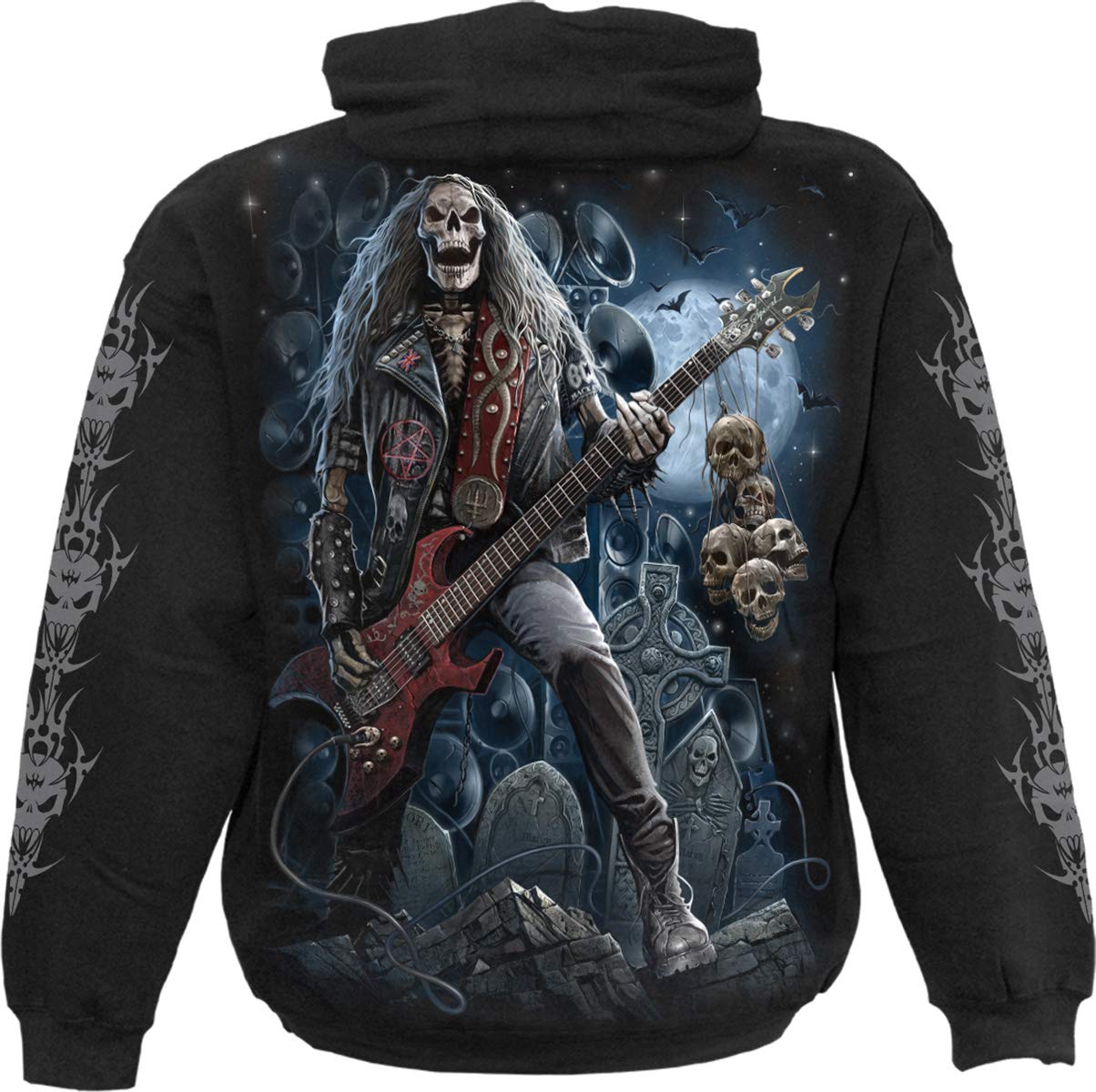 Spiral Hoody Black Sudadera con Capucha para Hombre