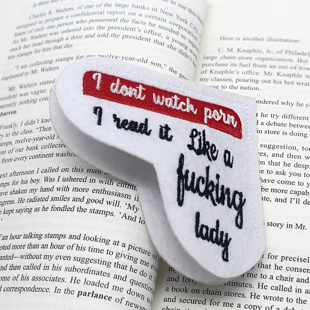 Amazon.com: I Dont Watch Porn I Read it Like a Fu*King Lady Embroideried  Bookmark Funny Book Mark for Birthday Gifts for Men Women Friends Teacher  Classmate Book Lovers (I Dont Watch Porn) :