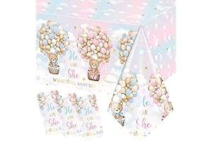 Teddy Bear Gender Reveal Decorations Tablecloths