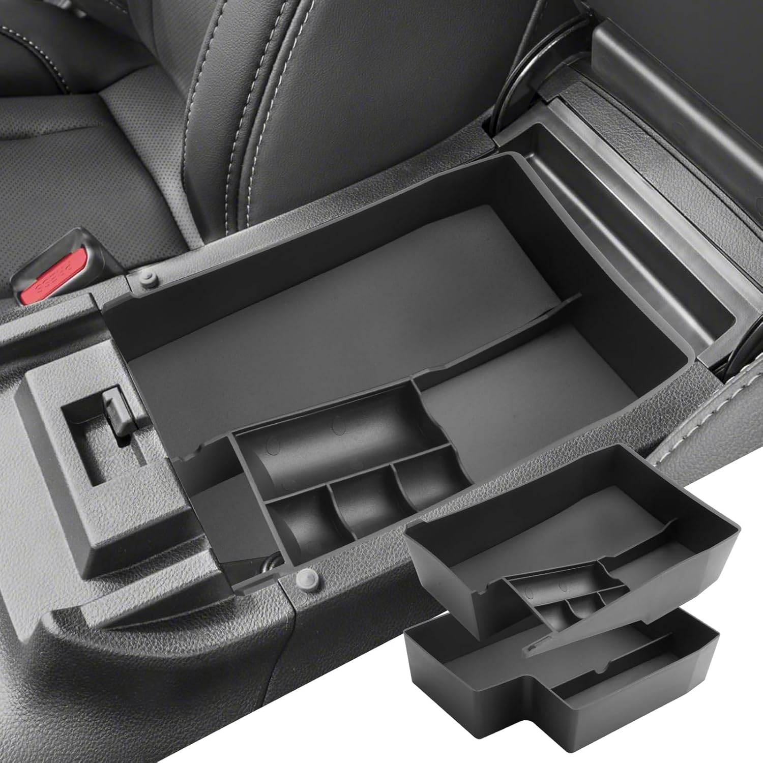 SHAOHAO 2PCS 2025 Outback Center Console Organizer for 2020 2021 2022 2023 2024 2025 Subaru Outback Legacy Accessories Console Tray Outback Legacy 2024 2025 Storage Box Insert Tray