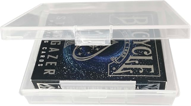 PRODUCT80 BitBins Playing Card Case - Trading or Baseball Card Storage Box - Clear Plastic Carrying Cases for Specialty & Game Cards of All Types - Containers to protect cards 5 Pack