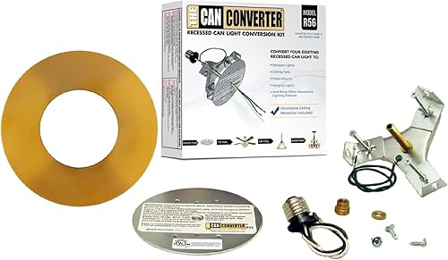 Miniatura 43 de The Can Converter - R56: Kit de conversión de luz empotrada para lámpara de techo, luces colgantes y colgantes, ventilador de techo - Incluye Latón