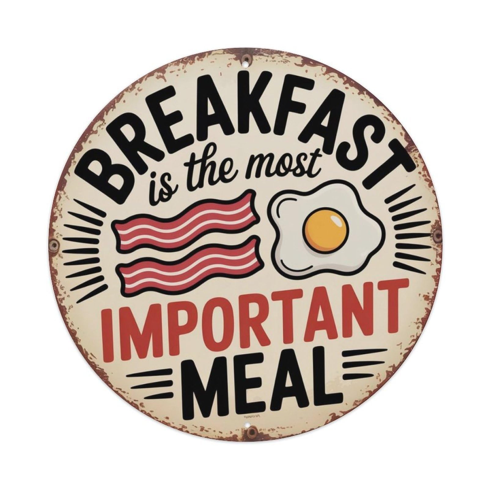 Breakfast Metal Tin Sign Plaque