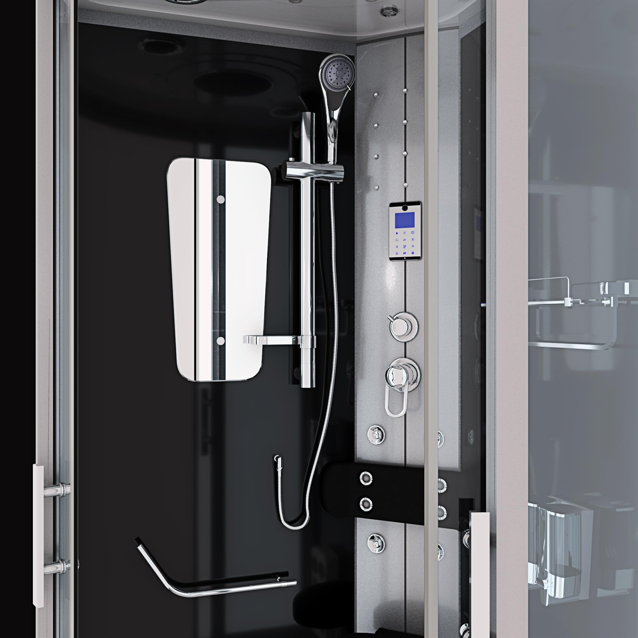 AcquaVapore Dampfdusche Duschtempel Sauna Dusche Duschkabine D46-23T2 100x100 cm ohne 2K Scheiben Versiegelung