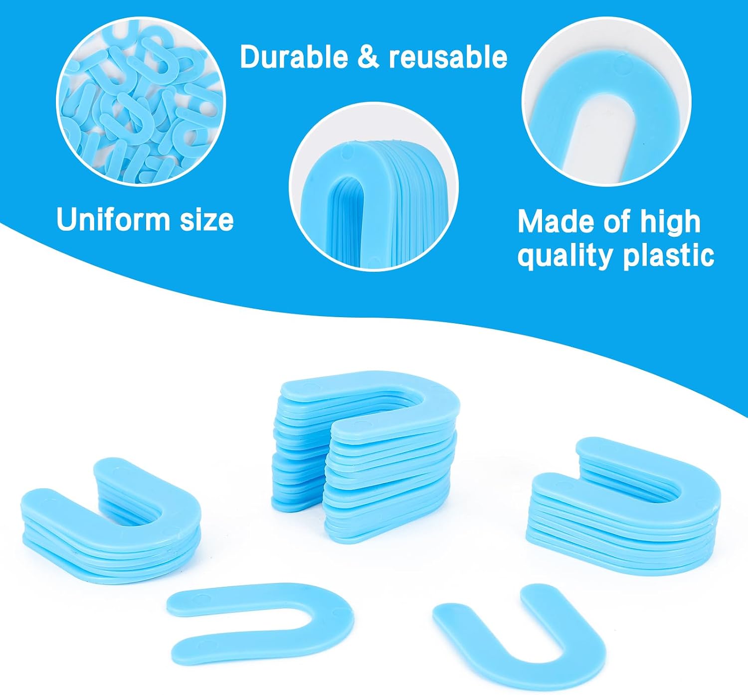 700 Pcs 1/16 Inch Horseshoe Tile Spacers, U Shape Plastic Shims