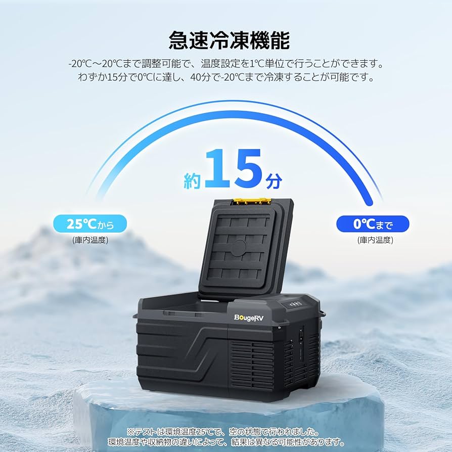 Amazon.co.jp: BougeRV ポータブル冷蔵庫 車載冷蔵庫 車載冷蔵