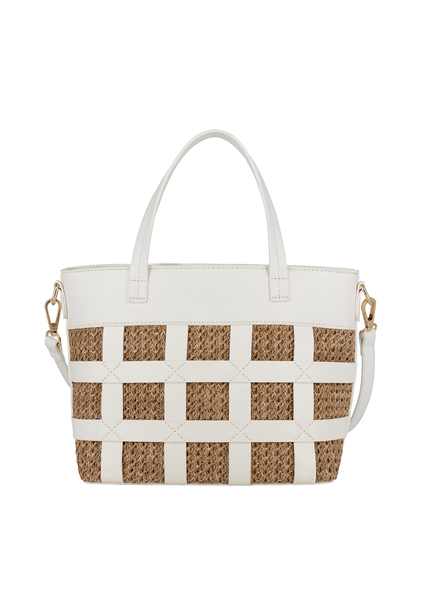 usha FESTIVAL Women's Shopper, White, OneSize