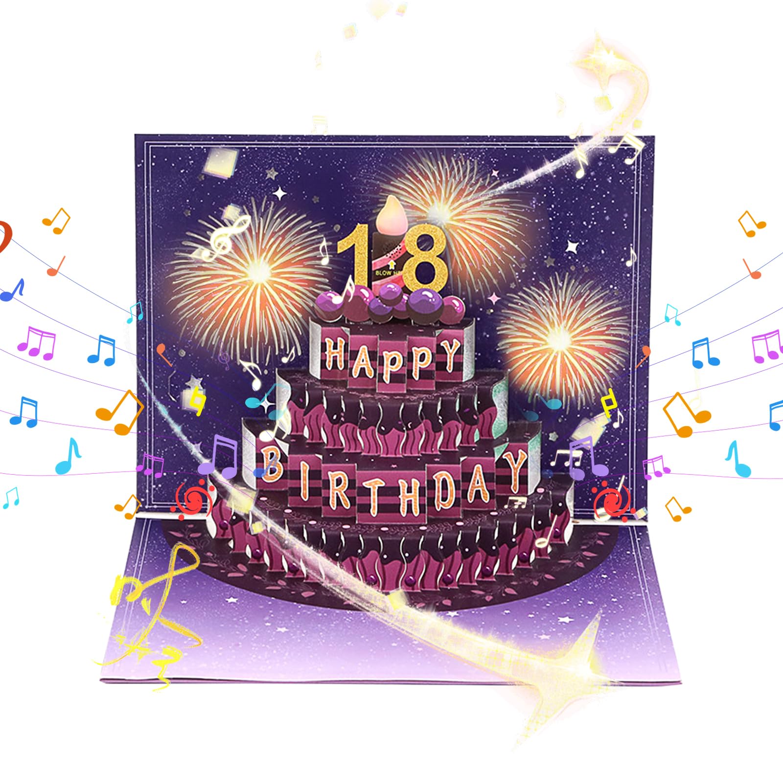 Biglietto Auguri Compleanno con Musica e Luce Biglietti Auguri