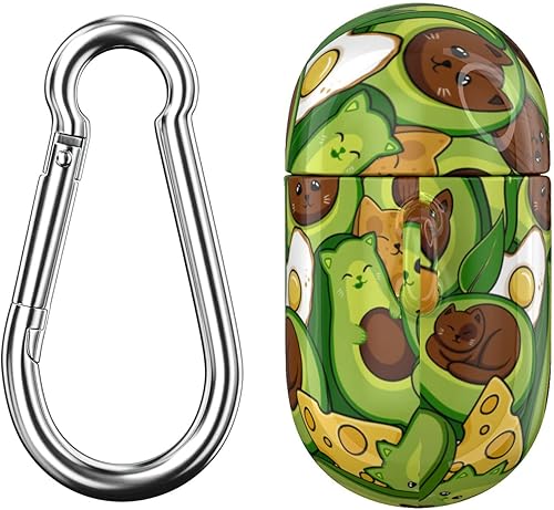 Miniatura 5 de Funda compatible con Airpods Pro y Pro 2 Airpods 3-2-1 Gen diseño de carcasa de plástico con clip de bloqueo lindo estampado de cuerpo completo