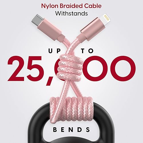 Miniatura 4 de TalkWorks Cargador de cable USB C a Lightning compatible con iPhone 14/14 Plus/14 Pro/14 Pro Max, 13/13 Mini/13 Pro/13 Pro Max, 12/12 Mini/ 12