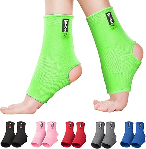 Miniatura 1 de WYOX Muay Thai - Tobilleras de apoyo para hombres y mujeres, soporte de tobillo para kickboxing, gimnasio, soporte de tobillo (par)