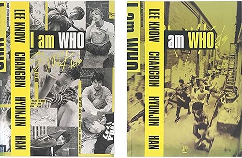 STRAY KIDS I am Who (I am+Who Version Set) 2 mini álbum 2 CDs+2 fotolibros + 6 tarjetas de fotos QR+2 carteles de letras + (4 tarjetas fotográficas