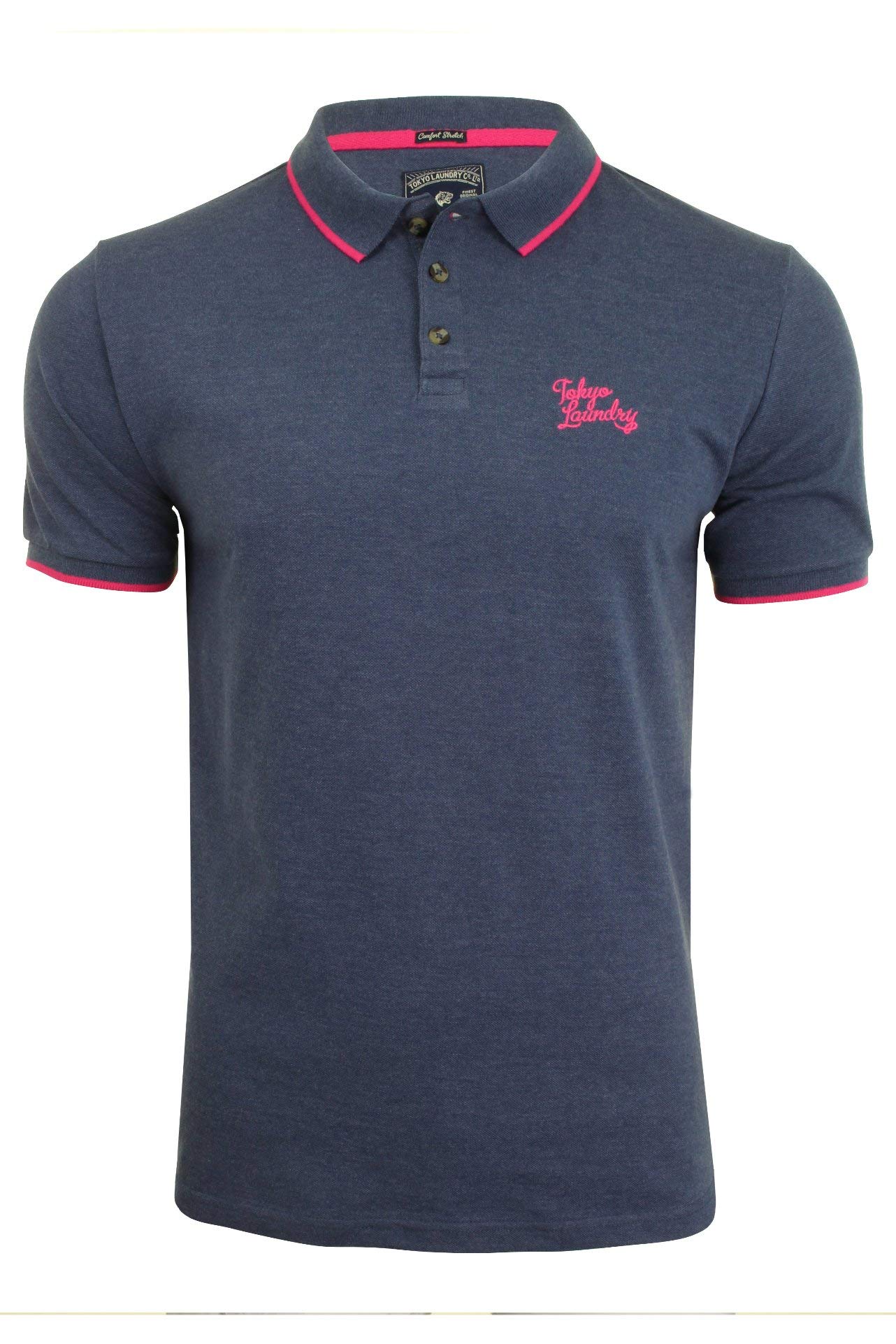 Tokyo Laundry Lilestone 2 Cotton Pique Polo Shirt in Mood Indigo Marl S