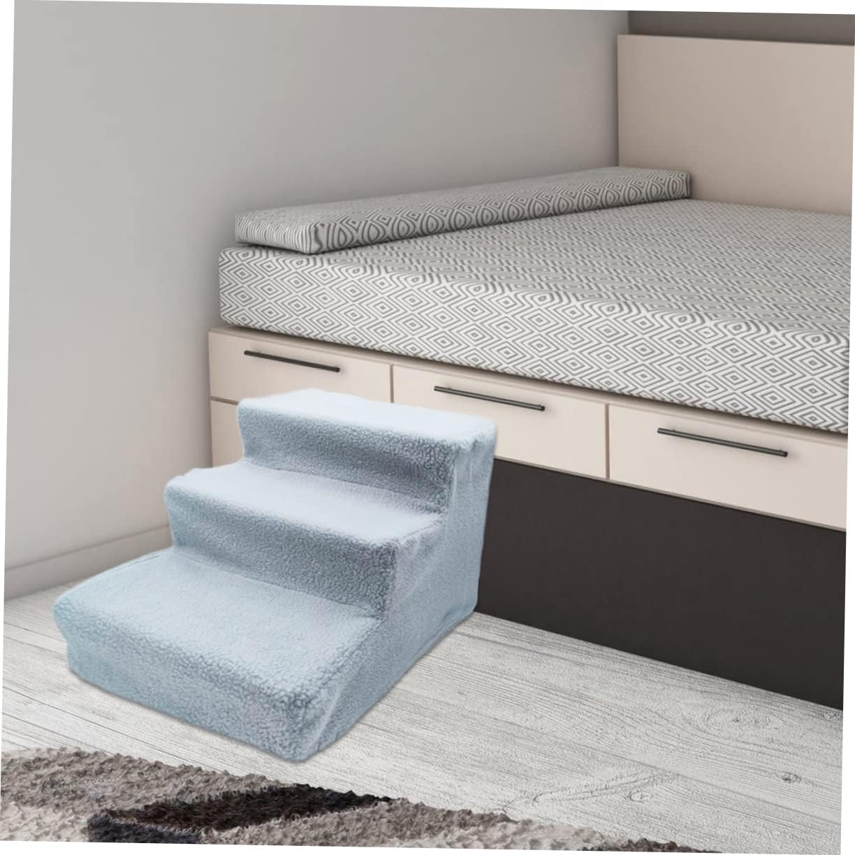 Kisangel PET Stairs for Dogs and Cats Non-Slip Ramp for Beds and Cars Sturdy PET Climb Ladder Easy Access