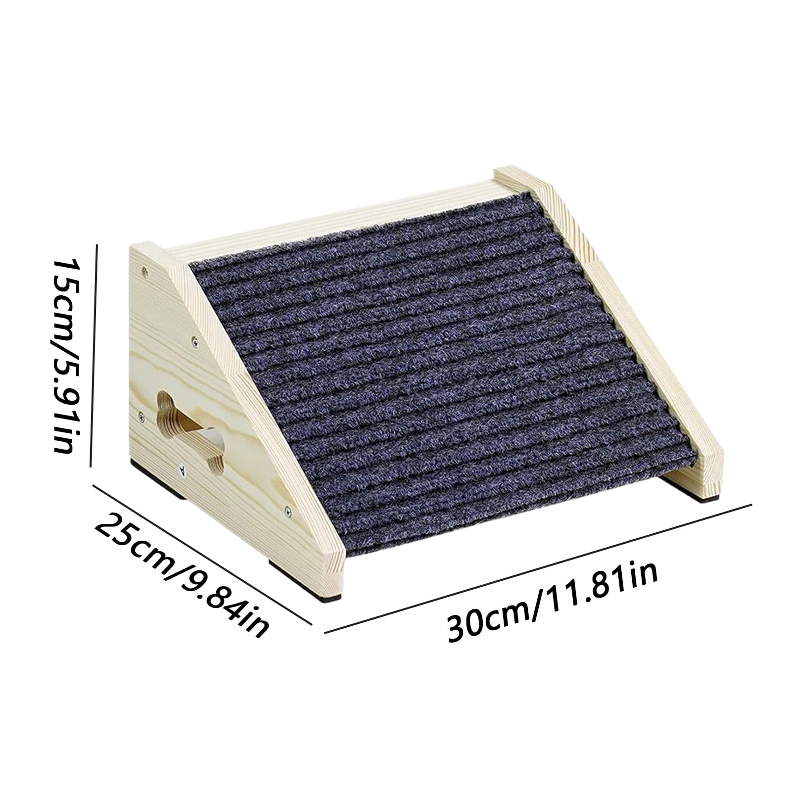 Rampa para Perros para Cama: Soporte De Protección De Articulaciones De 30 Cm, Estética De Muebles De Madera Antideslizante, Marco Portátil E Inclinación Segura De 26 Grados, Construcción De M