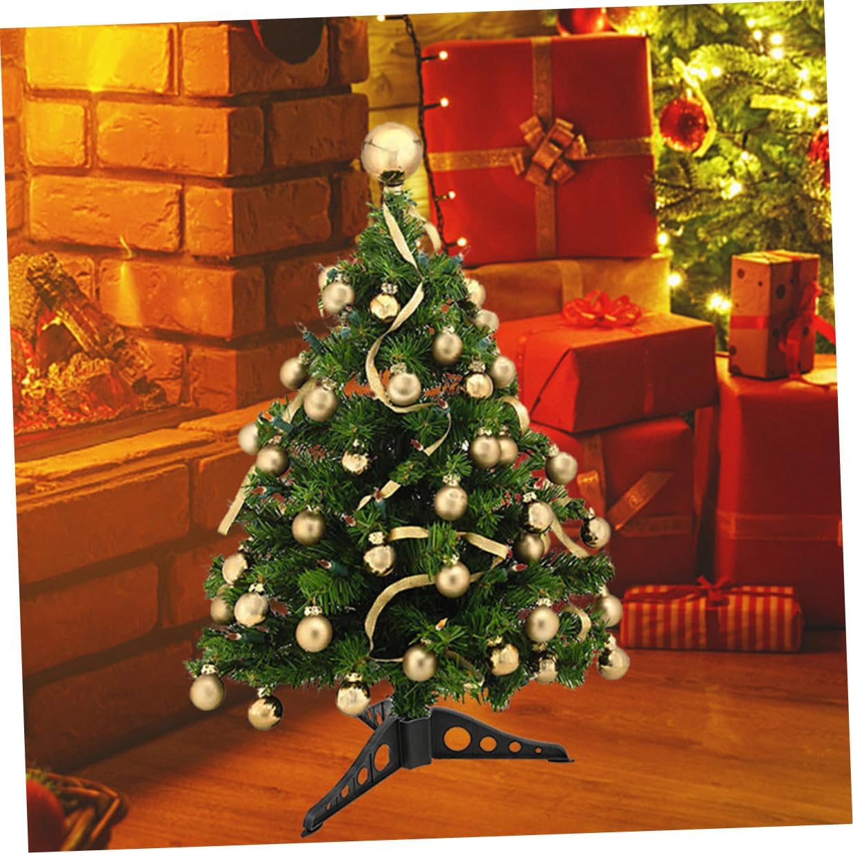 Healeved 15pcs Plastic Christmas Tree Stand Bracket 8-inch Desktop Base for 120-150cm Artificial Xmas Tree Support Holiday Decoration