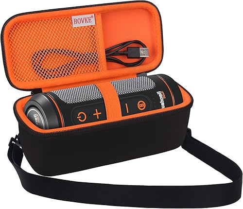 BOVKE Funda de transporte para Bushnell Wingman 2/Bushnell Wingman Golf GPS Bluetooth altavoz, bolsillo de malla adicional para cables de carga y