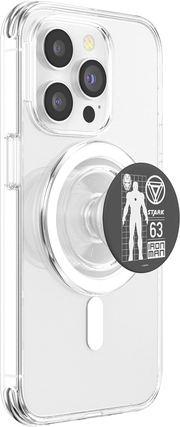 Marvel Iron Man Stark Contrast PopSockets MagSafe PopGrip for iPhone